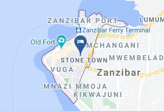 West - Zanzibar Stonetown Hotel Maps