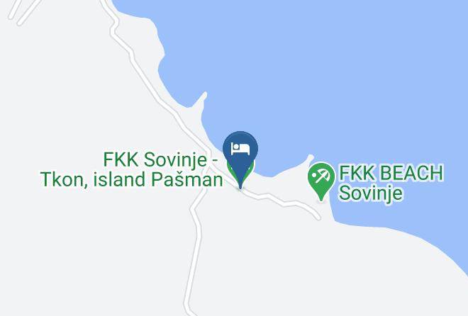 Tkon - Fkk Sovinje Tkon Island Pasman Maps