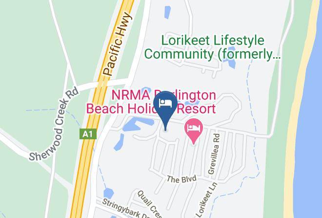 Coffs Harbour - Flamingos Restaurant Darlington Beach Holiday Park Maps