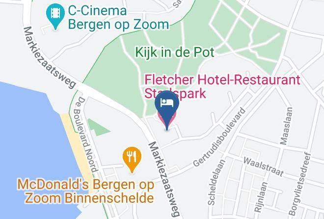 Gemeente Bergen Op Zoom - Fletcher Hotel Restaurant Stadspark Maps