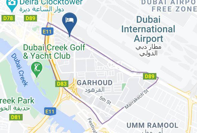 Dubai - Flora Inn Hotel Dubai Airport Maps