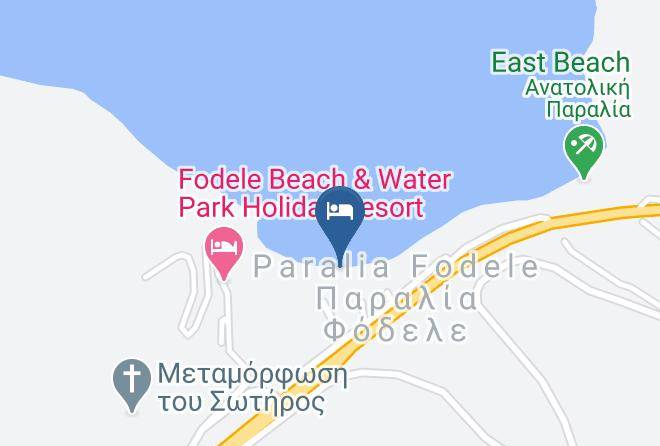 Fodele Beach Map
