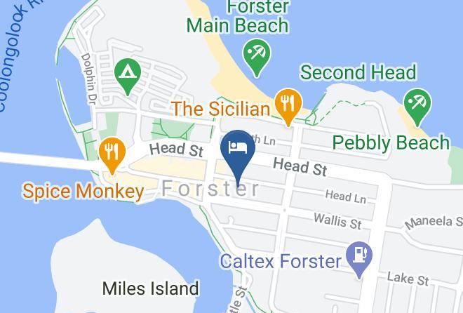 Forster And Wallis Lake Motel Map