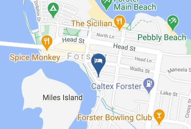 Mid Coast - Lakes & Ocean Hotel Maps