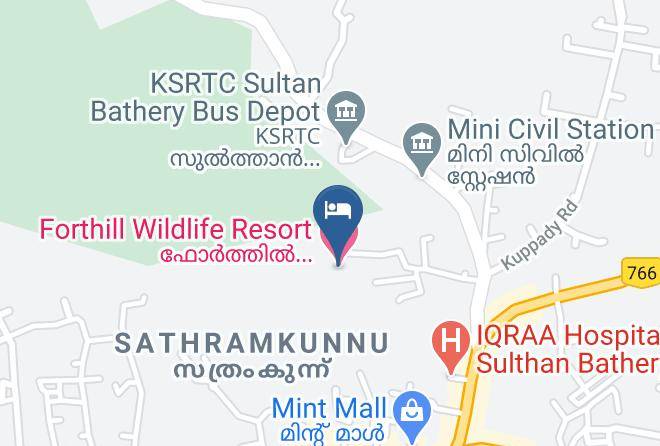 Sulthanbathery - Forthill Wildlife Resort Maps