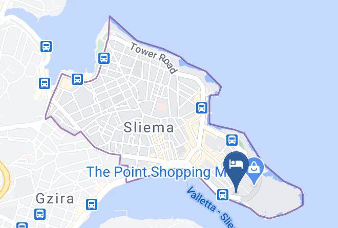 Sliema - Fortina Hotel 5 Star Maps