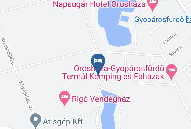 Oroshaza - Fortuna Panzio Maps