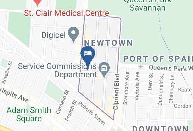 Port Of Spain - Forty Winks Inn Maps