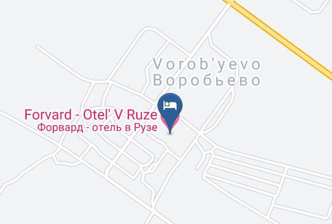 Forvard Otel' V Ruze Carta Geografica - Moscow - Ruzsky District