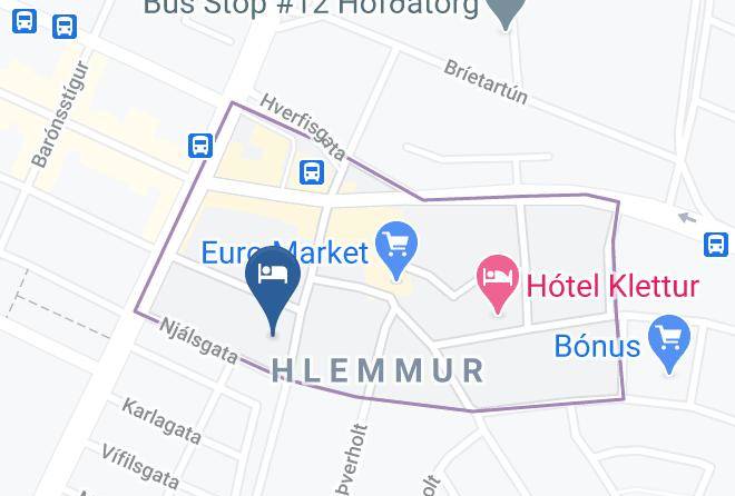 Reykjavik - Fosshotel Lind Maps