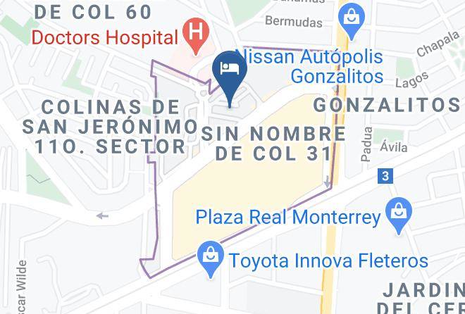 Monterrey - Four Points By Sheraton Galerias Monterrey Maps