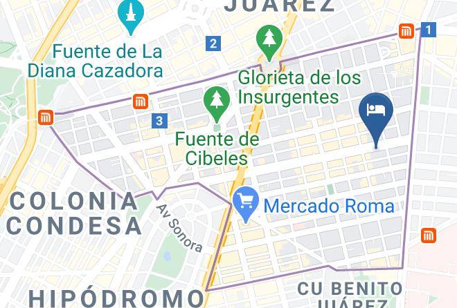 Cuauhtemoc - Four Points By Sheraton Mexico City Colonia Roma Maps