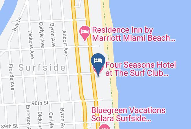 Miami Dade - Four Seasons Hotel At The Surf Club Surfside Florida Maps