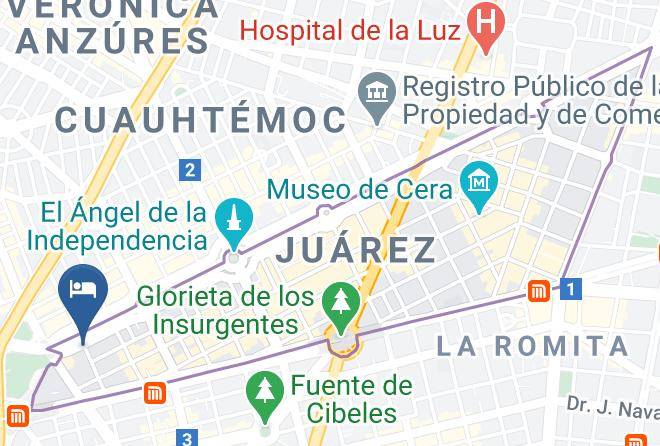 Cuauhtemoc - Four Seasons Hotel Mexico City Maps