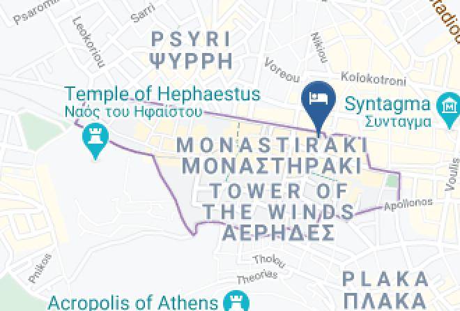 Central Athens - Four Streets Athens Maps