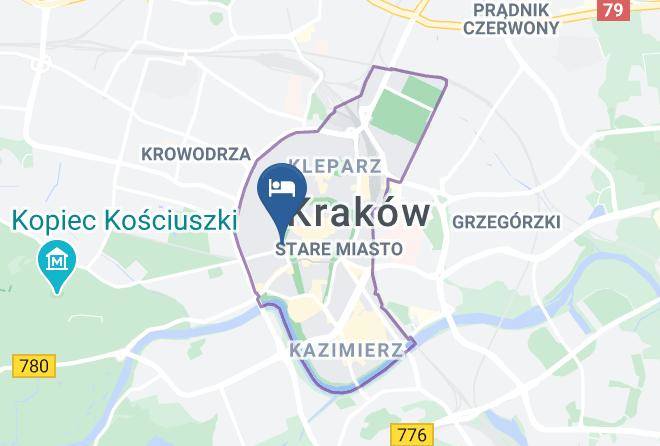 Cracow - Modern View Of Planty Park Maps