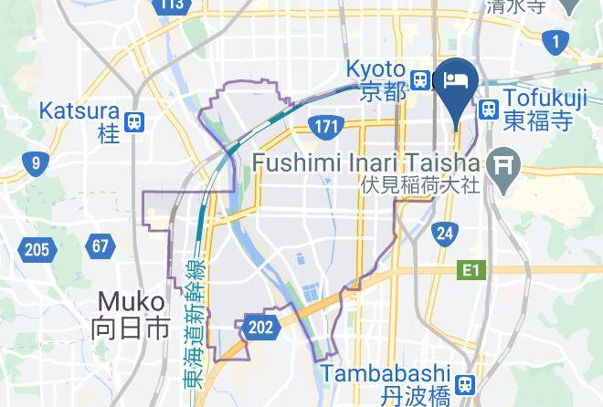 Kyoto City Minami Ward - Framboise Kyoto Hotel De Charme Maps