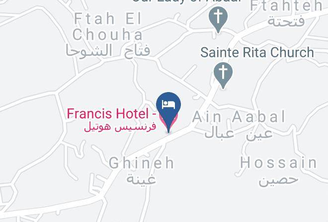 Kesrwan - Francis Hotel Hotel Maps