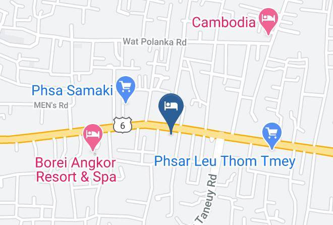 Freedom Hotel Karte - Siem Reap - Siem Reab Town