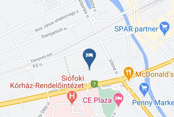 Siofok - Frei Vendeghaz Es Vendeglo Panzio Maps