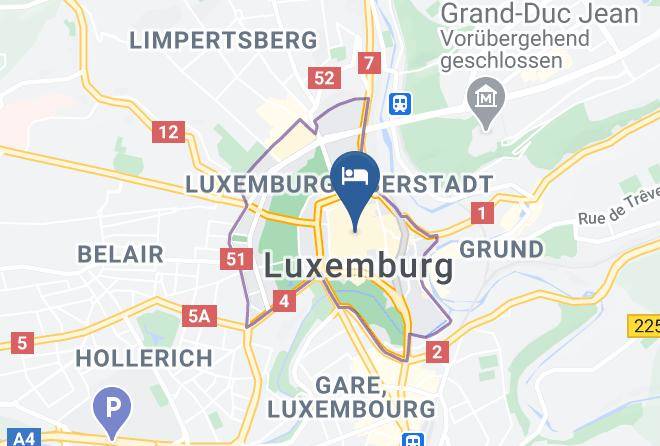Luxembourg - French Cafe Hotel Maps
