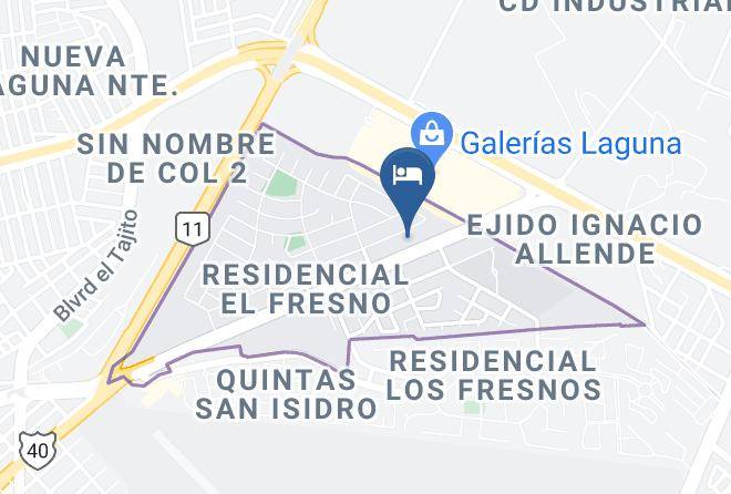 Torreon - Fresno Galerias Hotel Maps