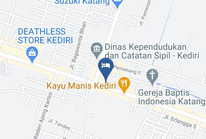 Front One Inn Kediri Map