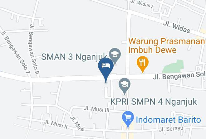 Nganjuk Regency - Front One Ratu Hotel Nganjuk Maps