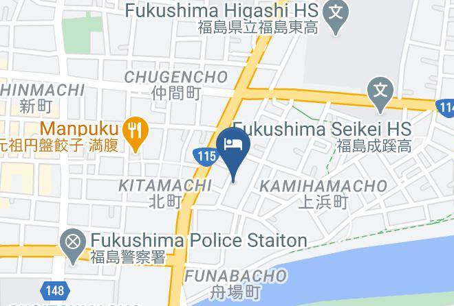 Fukushima City - Fukushimaya Ryokan Maps