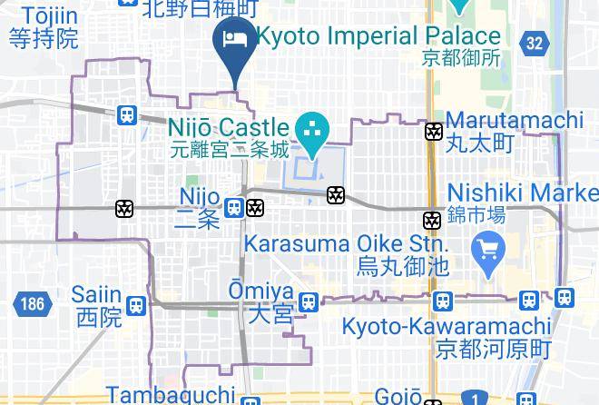 Kyoto City Nakagyo Ward - Fukuya Seasons In Nijo Maps