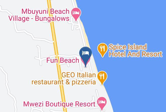 Zanzibar South - Fun Beach Hotel Maps