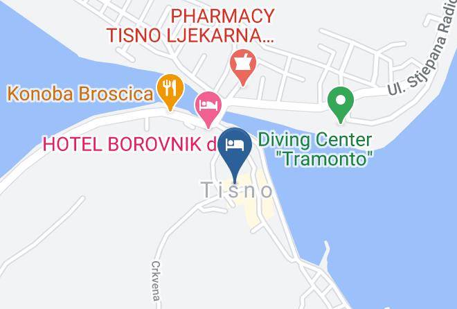 Tijesno - Fun Diving Tisno Maps