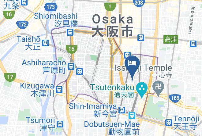 Osaka City Naniwa Ward - Funtoco Backpackers Namba Maps