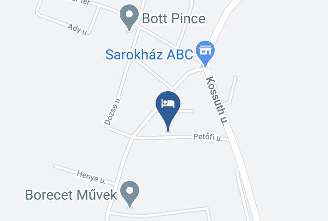 Bodrogkeresztur - Gabi Vendeghaz Maps