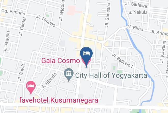 Kota Yogyakarta - Gaia Cosmo Hotel Maps