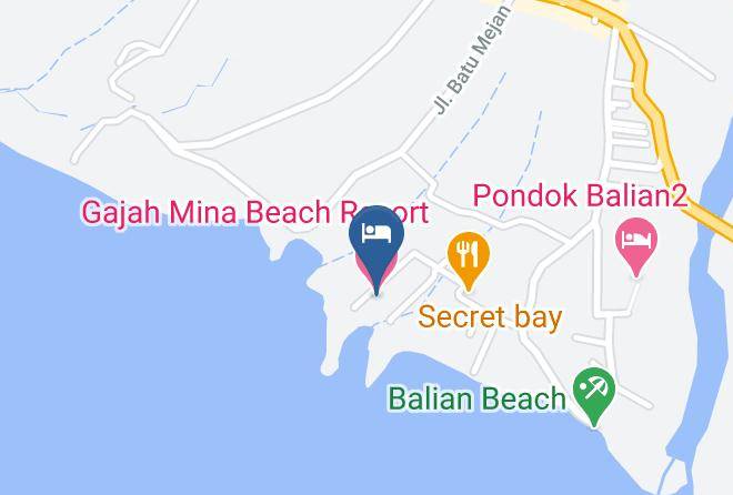 Tabanan Regency - Gajah Mina Beach Resort Maps