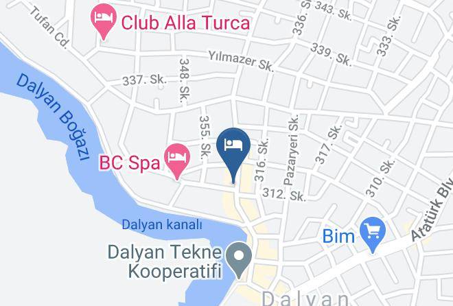 Ortaca - Galaksy Otel Maps