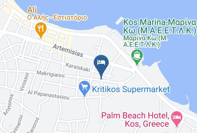 Kos - Galaxy Hotel Maps