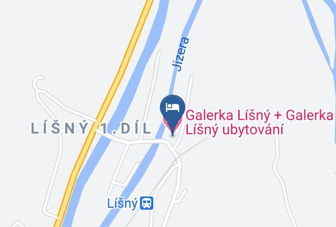 Jablonec Nad Nisou - Galerka Lisny + Galerka Lisny Ubytovani Maps