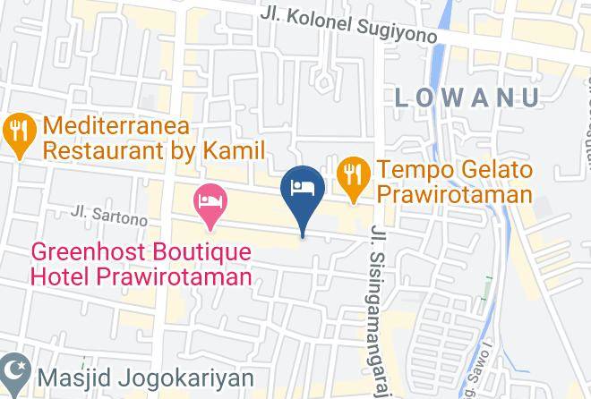 Kota Yogyakarta - Gallery Prawirotaman Hotel Maps