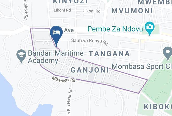 Mombasa - Ganjoni Wananchi Hotel Maps