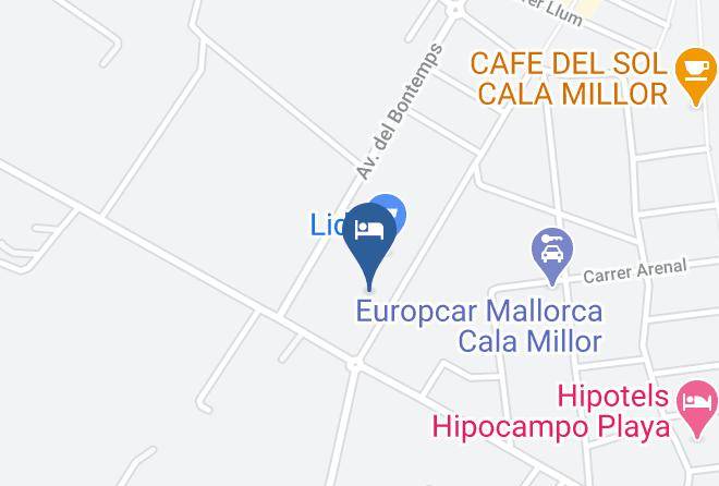 Hotel Garbi Cala Millor Map