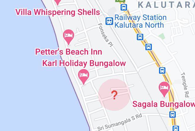 Garden Beach Hotel Kalutara Map
