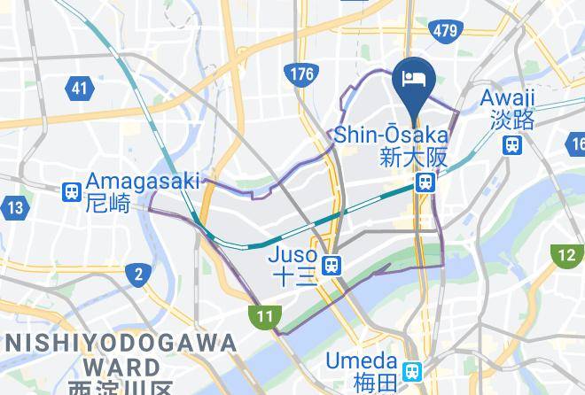 Osaka City Yodogawa Ward - Garden Hin Saka Apsule Maps