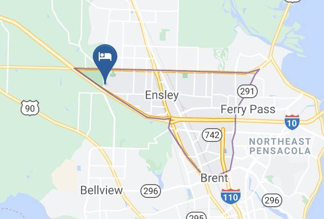 Garden Inn & Suites Pensacola Map