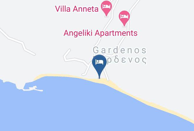Kerkira - Gardenos Beach Maps