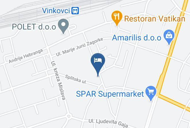 Vinkovci - Garni Hotel Cibalia Maps