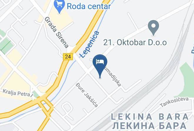 Sumadijski Okrug - Garni Hotel Tri O Kragujevac Maps