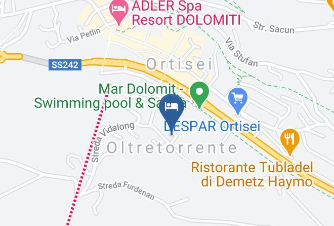 Garni Rives Dolomites Map