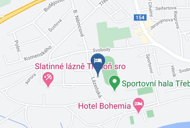 Jindrichuv Hradec - Garnihotel Trebon Maps